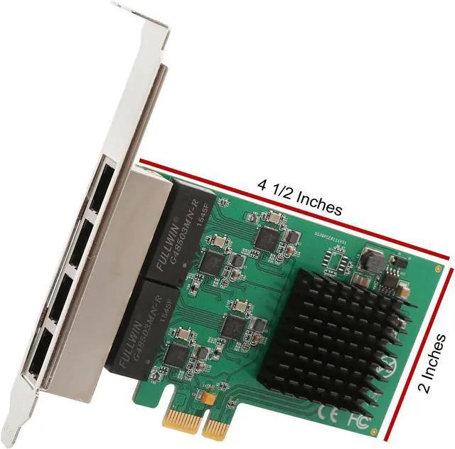 Alt view image 2 of 5 - SYBA Multimedia 4 Port Gigabit Ethernet PCI-e X1 Network Interface Card (SI-PEX24042)