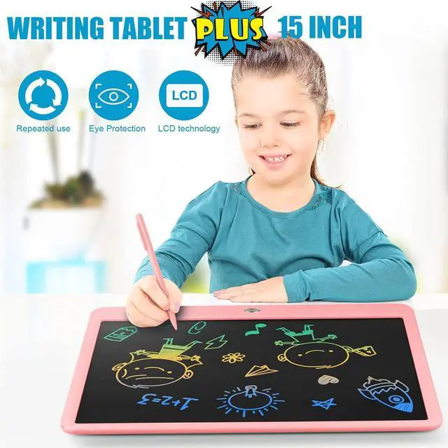 Alt view image 4 of 5 - TEKFUN 15inch LCD Writing Tablet Teen Boy Girl Gifts Ideas, Gifts for All Age Groups, Drawing Board Educational Toys for 6 4 5 3 Year Old Kids, Home and Office Erase Message Memo Board