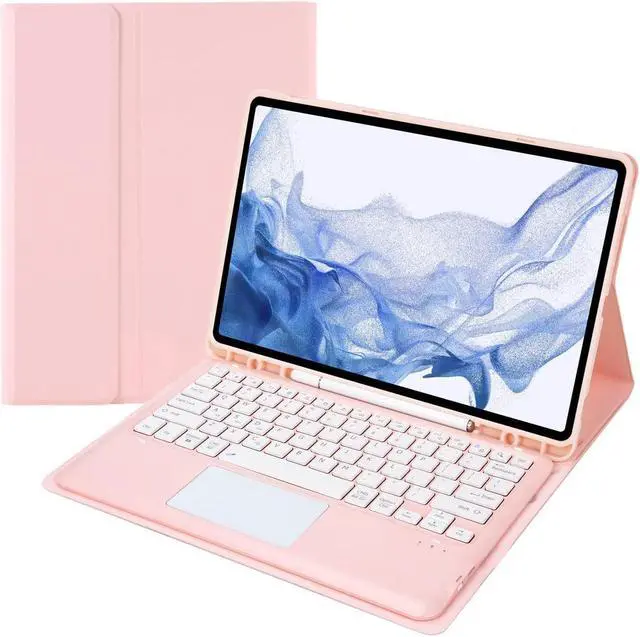 Main image of AnMengXinLing Keyboard Case for Samsung Tab S9 (SM- X710/716B/718U) - Touchpad Detachable Keyboard with S Pen Holder Cover for 11-Inch Galaxy Tab S9 2023 Tablet (Pink)