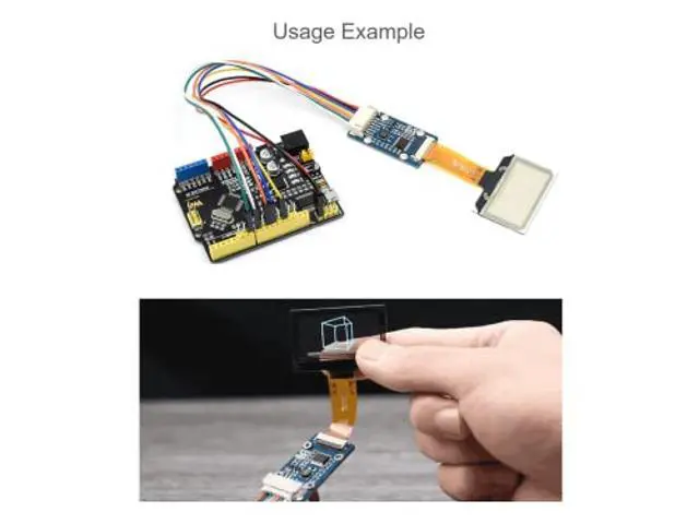 Alt view image 5 of 5 - 1.51inch Transparent OLED Display Module 128x64 Resolution Light Blue Color Display OLED for Raspberry Pi/Arduino/STM32,Full Viewing Angle,Embedded Independent Driver Chip,SPI/I2C Interfaces