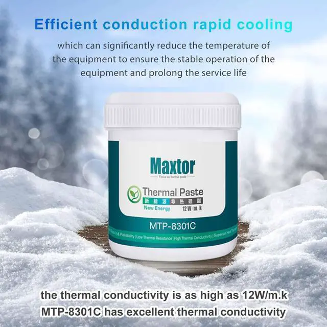 Alt view image 4 of 5 - Maxtor MTP-8301C 150g High Performance Thermal Compound Paste, Heatsink Paste, Thermal Conductive Grease for CPU GPU Cooler LED IC PS4 Xbox Chipset Ovens