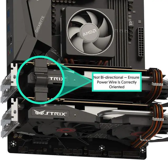 Alt view image 5 of 5 - LINKUP - Flexible SLI Bridge GPU Cable Extreme High-Speed Technology Premium Shielding 85 ohm Design for NVIDIA GPUs Graphic Cards|NOT compatible with AMD or RTX 2000/3000 GPU - [40 cm]