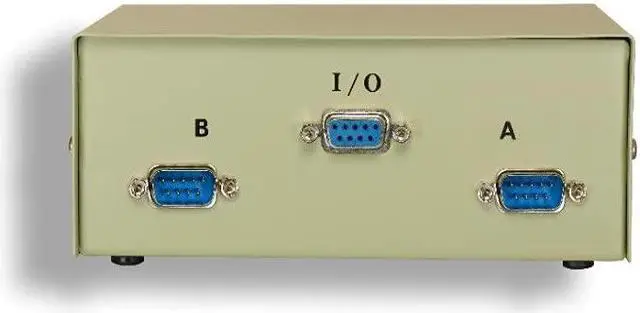 Alt view image 2 of 2 - Kentek DB9 Male 2 Way Manual Data Switch Box RS-232 D-Sub 9 Pin I/O AB Port for PC MAC to Peripherals Devices Printer