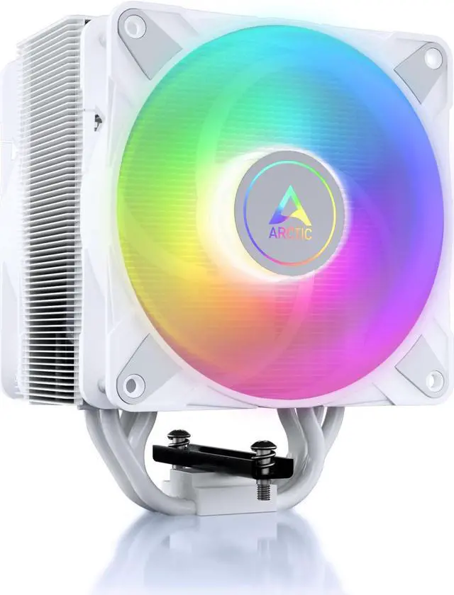 Main image of ARCTIC Freezer 36 A-RGB - Single-Tower CPU Cooler with Push-Pull, Two Pressure-optimised 120 mm P Fans and ARGB Lighting, Fluid Dynamic Bearing, 200-2000 RPM, 4 Heatpipes, incl. MX-6 Thermal Compound