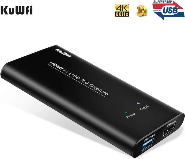 Alt view image 3 of 5 - KuWFi USB 3.0 HDMI Video Audio Capture Card Device, Full HD 1080P for All HDMI Devices Such as Game Recording, Live Streaming Broadcasting with MIC Input