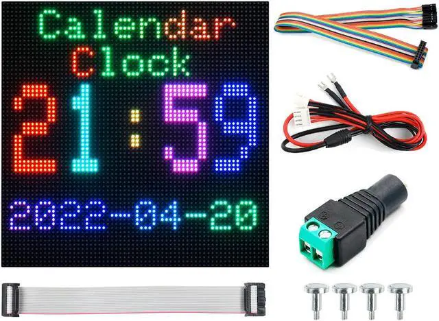 Alt view image 2 of 5 - waveshare 64x64 4096 Pixels RGB Full-Color LED Matrix Panel 3mm Pitch Displaying Text/Colorful Image/Animation Adjustable Brightness Chainable Design,Compatible with Arduino/Raspberry Pi