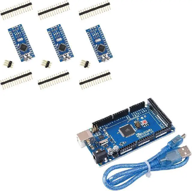 Main image of ELEGOO Nano Board CH 340/ATmega+328P & ELEGOO MEGA R3 Board ATmega 2560