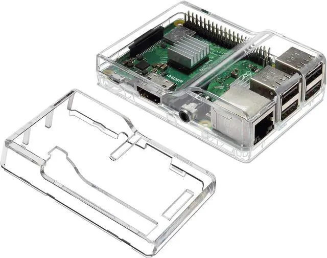 Alt view image 4 of 5 - Vilros Raspberry Pi 3 B+ (B Plus) with Dual Clear Case, 2.5A Power Supply, Heatsinks, and Quick Start Guide - 2018 Model, 5Ft USB Cable, Noise Filter - for Retro Gaming, Media Center & etc.