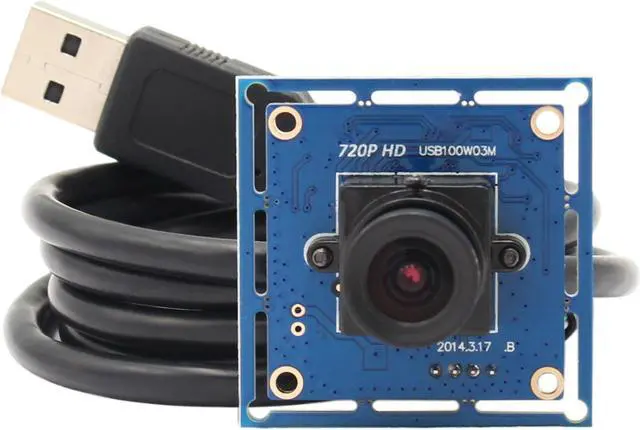 Main image of ELP 1mp HD USB Camera for Computer, Mini HD Free Driver, PC, USB Camera Module, MJPEG, 720p, Webcam, Board, UVC, USB2.0, Lightburn, Linux, Windows, Raspberry Pi, Mac, Jetson Nano
