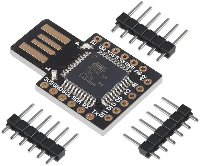 Alt view image 2 of 5 - AITRIP 2PCS for Beetle Virtual Keyboard USB Pro Micro Atmega32U4-AU Module Mini Development Expansion Board for Arduino Leonardo R3 DC 5V I2C