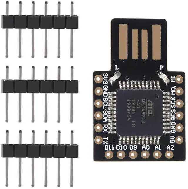 Alt view image 3 of 5 - AITRIP 2PCS for Beetle Virtual Keyboard USB Pro Micro Atmega32U4-AU Module Mini Development Expansion Board for Arduino Leonardo R3 DC 5V I2C