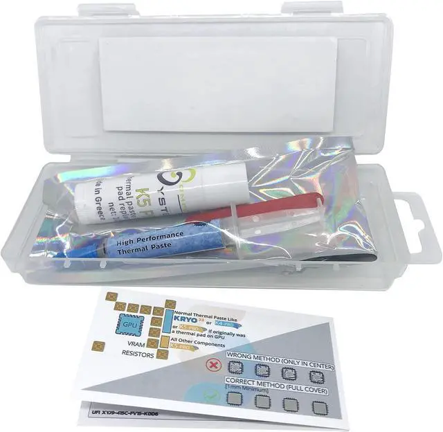 Alt view image 2 of 5 - Ultimate Repaste KIT K5 PRO 10g & KRYO33 3g Thermal Paste and Thermal Putty Pad Replacement Set Compatible with Apple iMac, Asus ROG, Acer Nitro, MSI laptops, RTX 3080, PS4, Nintendo Switch, Xbox
