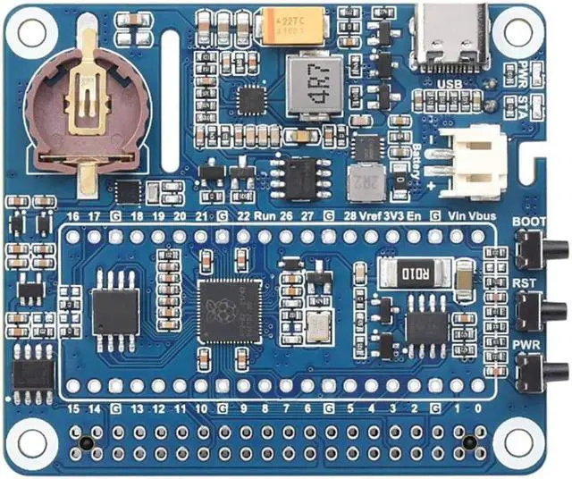 Main image of Coolwell Power Management HAT for Raspberry Pi Series Board, Onboard RTC & Buck-Boost DC Chip,Supports Charging and Power Output at The Same Time