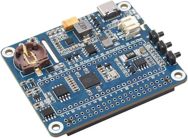 Alt view image 3 of 5 - Coolwell Power Management HAT for Raspberry Pi Series Board, Onboard RTC & Buck-Boost DC Chip,Supports Charging and Power Output at The Same Time