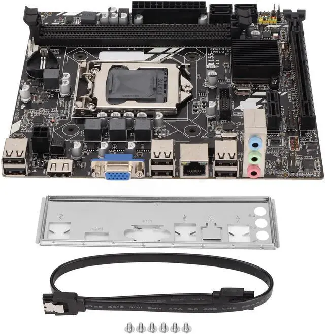 Alt view image 3 of 5 - H61 LGA 1155 Computer Motherboard, Channel DDR3 Gaming Motherboard for Core I3 I5 I7, with SATA2.0, PCIE1X, USB, RJ45, VGA, HDML etc