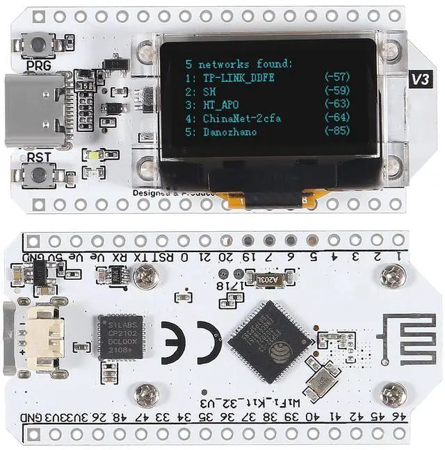 Alt view image 2 of 5 - Diitao 2PCS WiFi Kit OLED WiFi Kit 0.96'' LED Display WiFi+Bluetooth 8MB Flash CP2012 Internet Development Board Blue Background Type C Module for Arduino