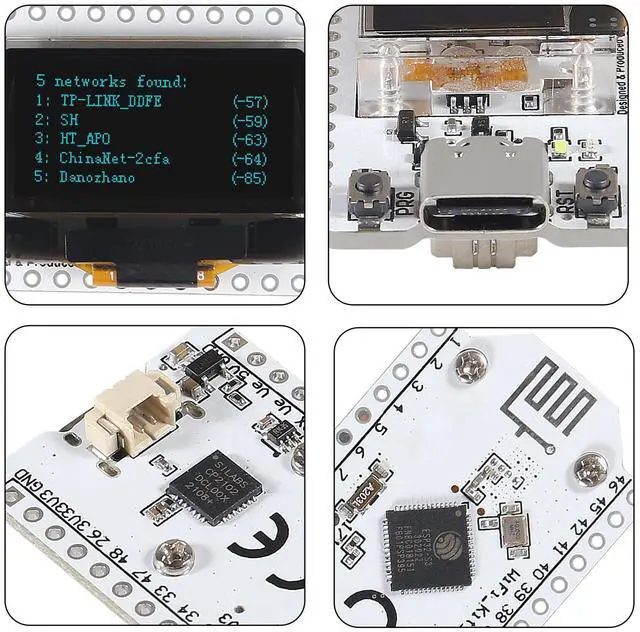 Alt view image 3 of 5 - Diitao 2PCS WiFi Kit OLED WiFi Kit 0.96'' LED Display WiFi+Bluetooth 8MB Flash CP2012 Internet Development Board Blue Background Type C Module for Arduino