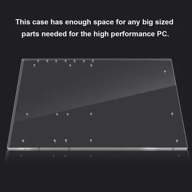 Alt view image 4 of 5 - Acrylic Frame 4mm Transparent Fashion DIY Base Stand Suitable for ATX motherbar,Can accommodate high Performance PC Open Frame