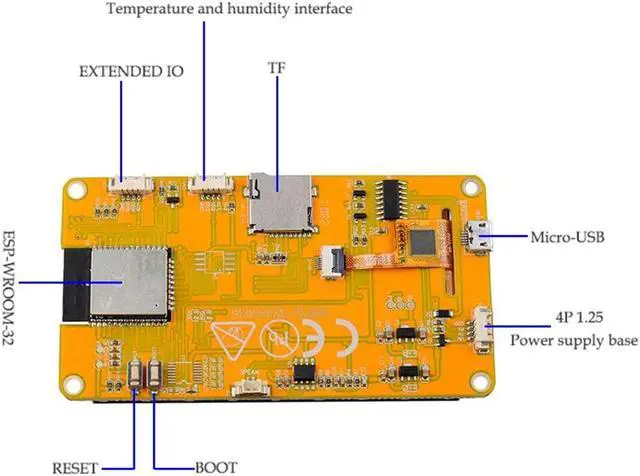 Alt view image 3 of 5 - DIYmall 3.5" ESP32 Display Module ESP32-3248S035C WiFi+BT Dual-core MCU 320x480 3.5inch TFT Capacitive Touch Screen ST7796 4MB Flash for IoT Smart Home