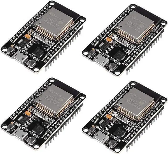 Main image of 4PCS ESP32 Development Board ESP-32S NodeMCU Board ESP-WROOM-32 WiFi Microcontroller 2.4GHz 2 in 1 Dual-Core WiFi + Bluetooth Processor Integrated Chip CP2102 Low Power Consumption ESP-32S