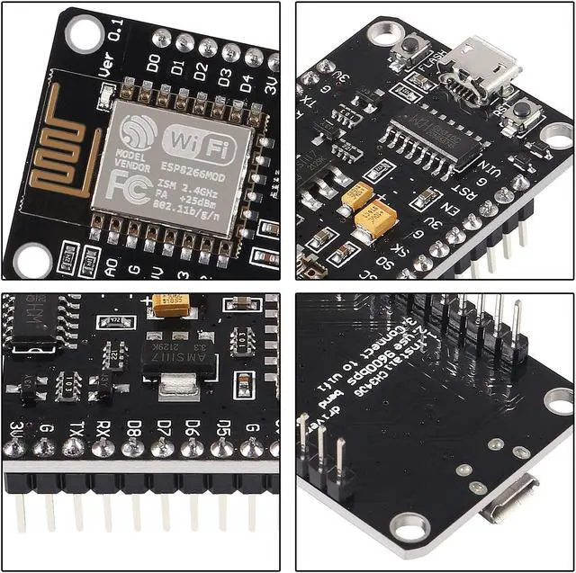 Alt view image 3 of 5 - Dorhea 10PCS ESP8266 WiFi Development Internet Board NodeMCU LUA 4M Flash Serial Wireless Module CH340 Serial WiFi WLAN Communication Compatible with Board IDE/Micropython