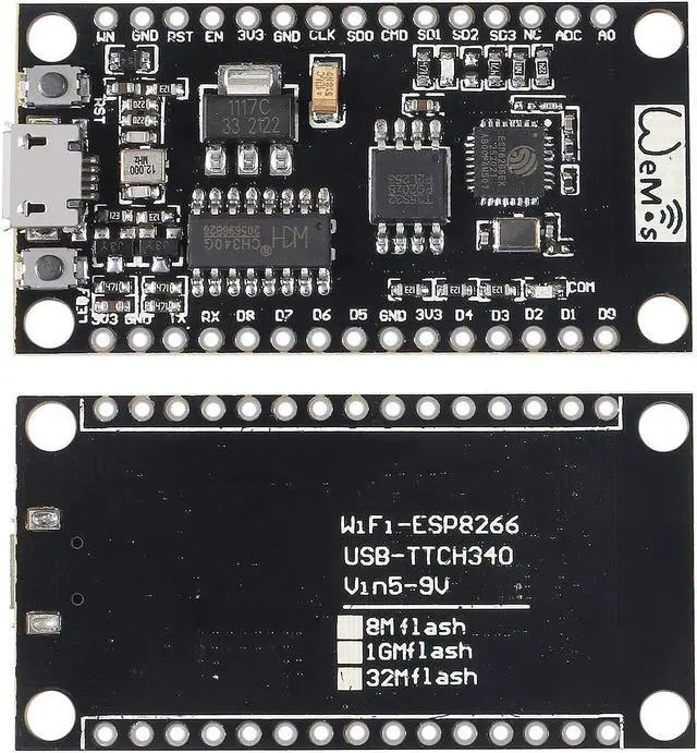 Alt view image 2 of 5 - DORHEA 10Pcs NodeMCU V3 Lua WiFi Module Integration of ESP8266 + Extra Memory 32M Flash, USB Serial Port Converter CH340G Compatible for NodeMCU Board
