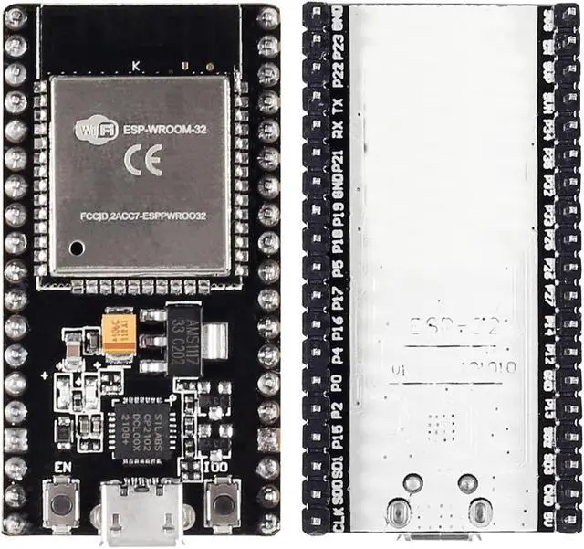 Alt view image 5 of 5 - 6Pcs ESP32 Development Board WiFi + Bluetooth Microcontroller Dual Cores ESP-32 ESP-32S Board ESP-WROOM-32 CP2102 Chip 38Pin Narrow Version 2 in 1 Dual Core Low Power Consumption ESP-32S