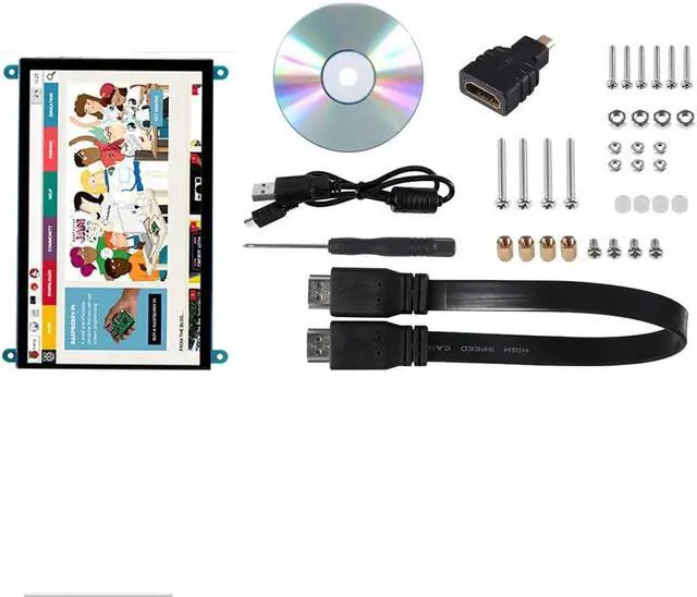 Alt view image 5 of 5 - DORHEA for Raspberry Pi 7" Touch Screen Monitor Module, 7 inch IPS Display 1024X600 Touchscreen Computer Game Monitor for Pi 4/3/2/ Zero/B B+,Support Raspbian Ubuntu Xbox /PS4 /Mac iOS/Win10