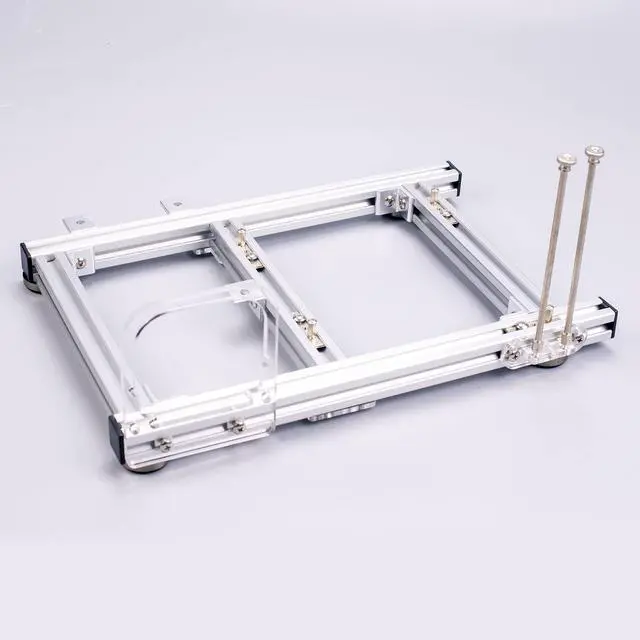 Main image of ITX Computer Open Case Bracket, Mini ITX PC Test Bench Open Air Frame Overclock Case Computer Mount Aluminum Chassis Support Graphics Card(Silver)