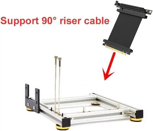 Alt view image 2 of 5 - Video Card Holder Bracket Support ATX Power Supply PCI-E Extension Riser Cable DIY ATX case Computer Graphics Card Holder Aluminum