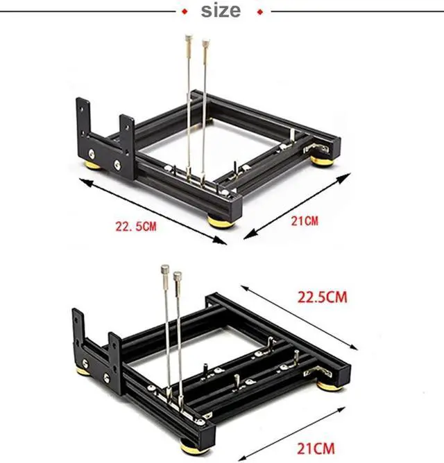 Alt view image 3 of 5 - Video Card Holder Bracket Support ATX Power Supply PCI-E Extension Riser Cable DIY ATX case Computer Graphics Card Holder Aluminum