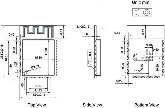 Alt view image 3 of 3 - Lubeby Smart ESP32-WROOM-32E Wi-Fi+BT+BLE MCU Module 4 MB 8MB 16MB with PCB Antenna ESP-32E