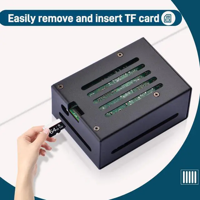 Alt view image 4 of 5 - GeeekPi Metal Case with N05 PCIe M.2 Key-M NVMe SSD PCIe Peripheral Board for Raspberry Pi 5, Support M.2 NVMe SSD 2230 2242