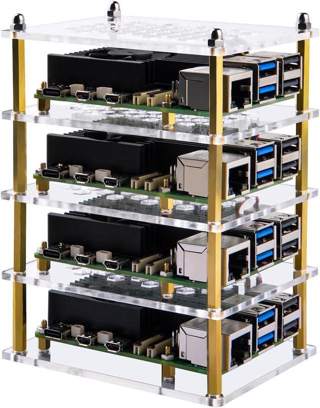 GeeekPi 4 Layers Cluster Case for Raspberry Pi 5, Pi 5