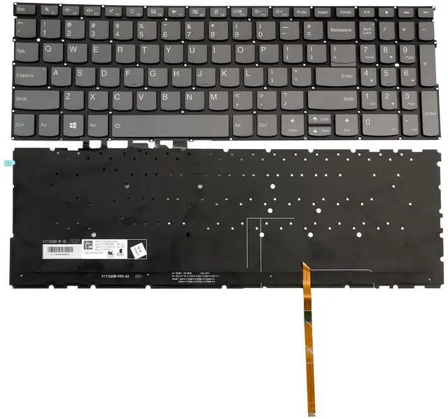 Alt view image 3 of 5 - Goapongs US Keyboard with Backlit Replacement for Leno-vo Ideapad Yoga C940-15 C940-15IRH