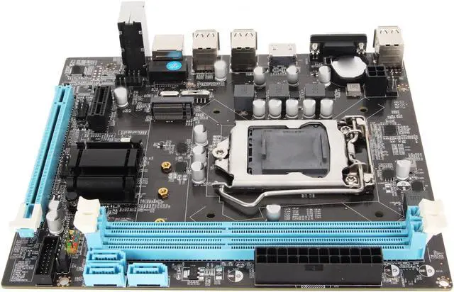 Main image of LGA 1155 CPU Slot Desktop Motherboard, H61 LGA 1155 Gaming Motherboard, Channel DDR3, M.2 NVMe NGFF, 3 Phase Power, HD VGA Output