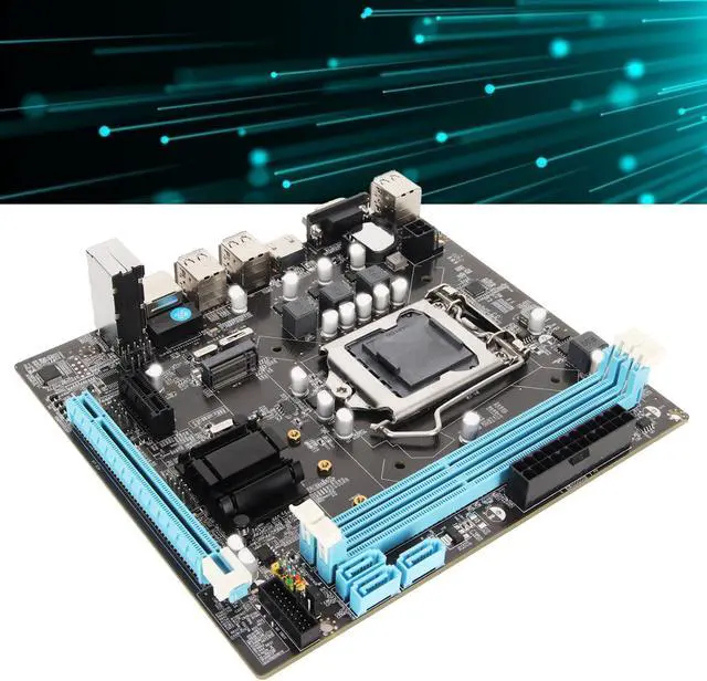 Alt view image 5 of 5 - LGA 1155 CPU Slot Desktop Motherboard, H61 LGA 1155 Gaming Motherboard, Channel DDR3, M.2 NVMe NGFF, 3 Phase Power, HD VGA Output