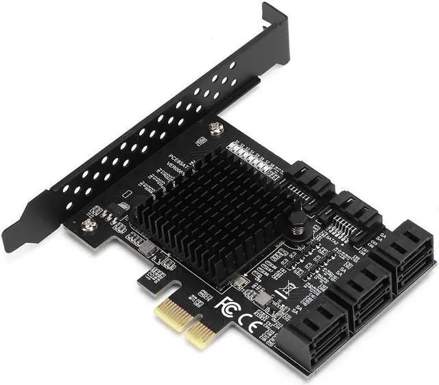 Main image of Heayzoki Ports PCI-E to SATA 3.0 Card,PCI Express PCI-e Expansion Card,PCI-E to SATA3.0 Controller Expansion Board,for 7/8/XP/10,with Driver Disc,Semi-High Baffle