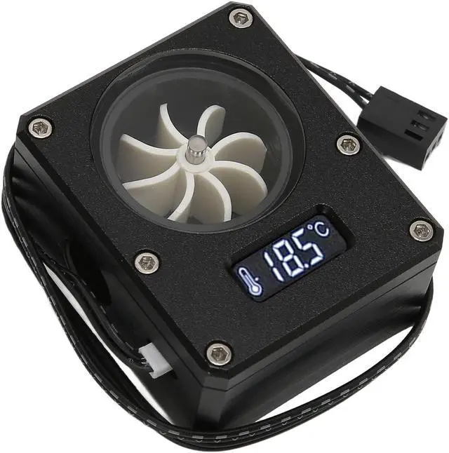 Main image of PC Water Cooling Meter, 12V 3pin G1/4 Thread Acrylic Rustproof Computer Meter Indicator for PC Computer Water Cooling System(Black)