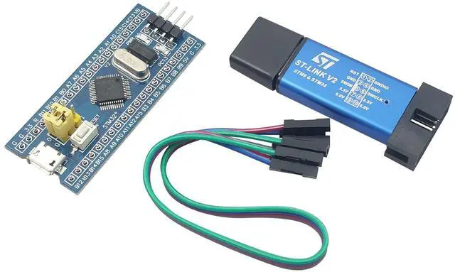 Alt view image 2 of 2 - [initeq] STM32 ARM STM32F103C8T6 Blue Pill Minimum System Development Board with ST-Link V2 USB Programmer (2-Pack + ST-Link V2)
