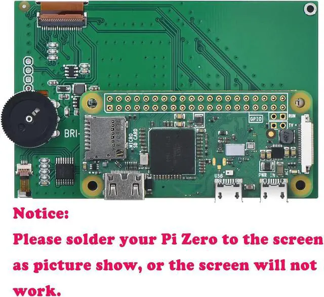 Alt view image 3 of 5 - iUniker 3.5 Inch Touchscreen for Raspberry Pi Zero With Backlight Knob - 60+ FPS, 480x320 Resolution, High Speed Screen for Pi Zero W 2/W/1.3
