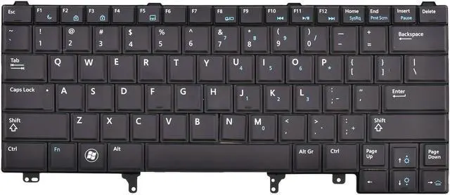 Alt view image 2 of 5 - SUNMALL Replacement Keyboard with Backlit Compatible with Dell Latitude E5420 E5430 E6220 E6320 E6330 E6420 E6430 E6440 Series US Layout Black (Without Pointer Stick)