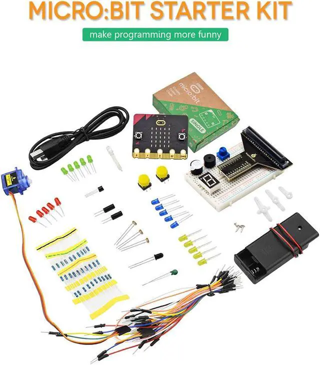 Alt view image 3 of 5 - KEYESTUDIO Microbit Basic Starter Kit for BBC Micro:bit V2 Accessories STEM Kit Coding for Beginners (Micro:bit V2.21 Included)