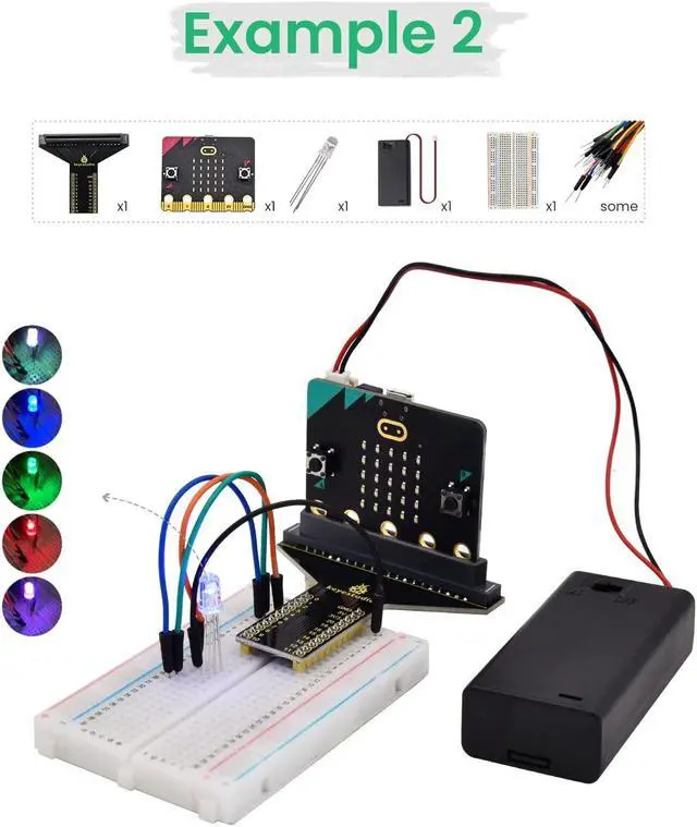 Alt view image 5 of 5 - KEYESTUDIO Microbit Basic Starter Kit for BBC Micro:bit V2 Accessories STEM Kit Coding for Beginners (Micro:bit V2.21 Included)