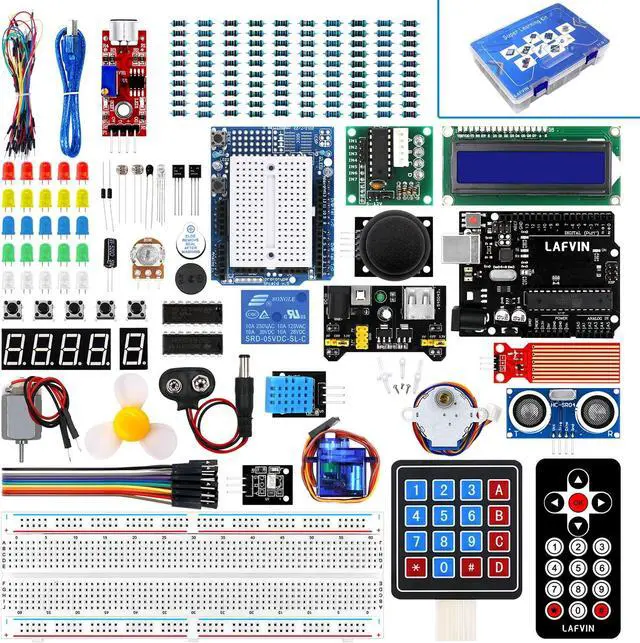 Main image of LAFVIN Project Super Starter Kit for R3 Mega2560 Mega328 Nano with Tutorial Compatible with Arduino IDE
