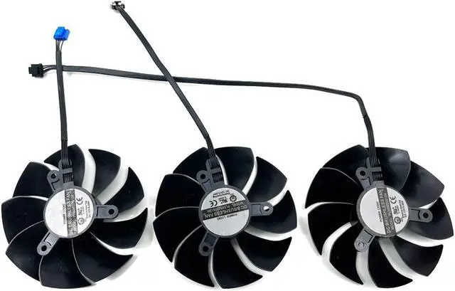 Alt view image 3 of 5 - 87MM PLD09220S12H RTX3080 RTX3070 Graphics Card Fan Replacement for EVGA GeForce RTX 3070 3080 TI 3090 FTW3 Cooler Fan (Black 3-Fan)