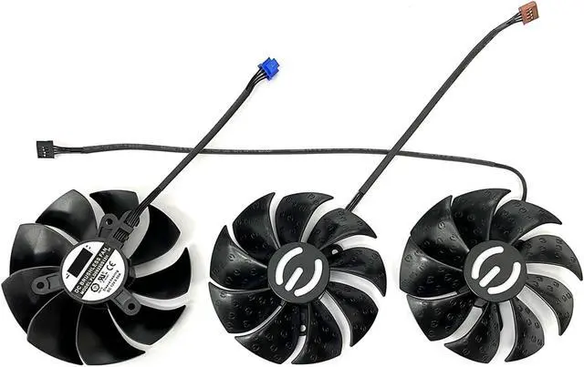 Alt view image 5 of 5 - 87MM PLD09220S12H RTX3080 RTX3070 Graphics Card Fan Replacement for EVGA GeForce RTX 3070 3080 TI 3090 FTW3 Cooler Fan (Black 3-Fan)