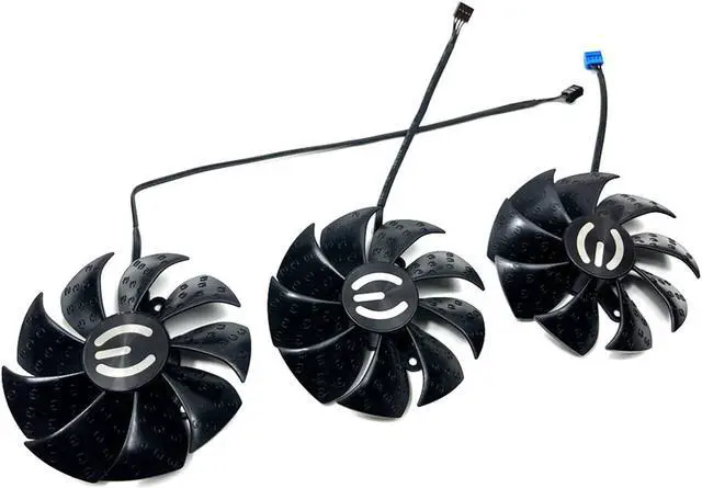 Alt view image 4 of 5 - 87MM PLD09220S12H RTX3080 RTX3070 Graphics Card Fan Replacement for EVGA GeForce RTX 3070 3080 TI 3090 FTW3 Cooler Fan (Black 3-Fan)