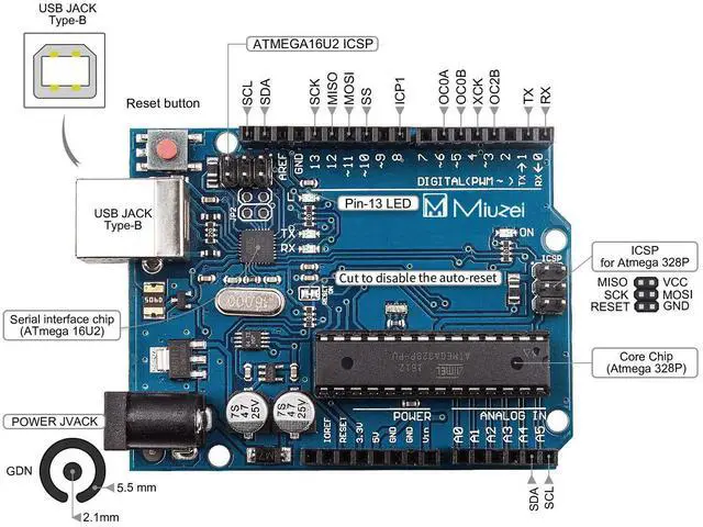 Alt view image 2 of 5 - Miuzei Starter Kit Compatible with Arduino Projects, Circuit BreadBorad, LCD1602 Module, Breadboard, Jumper Wires, Servo, Sensors, LEDs, Detailed Tutorial MA05