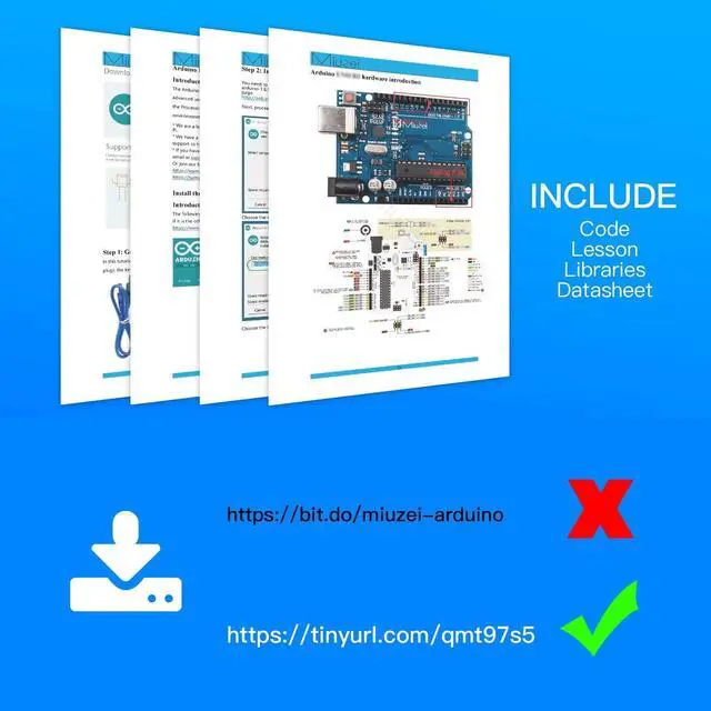 Alt view image 3 of 5 - Miuzei Starter Kit Compatible with Arduino Projects, Circuit BreadBorad, LCD1602 Module, Breadboard, Jumper Wires, Servo, Sensors, LEDs, Detailed Tutorial MA05